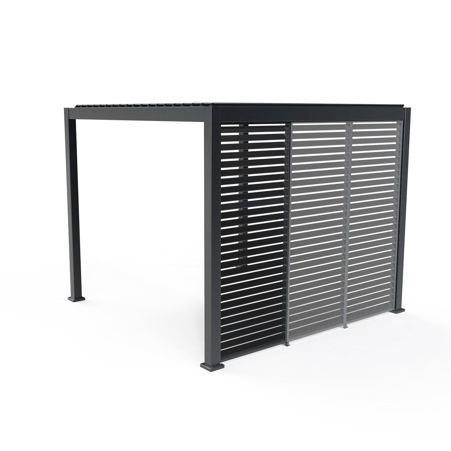 Titan Louvred Side Wall | Adjustable, Fixed & Standard | 1m / 1.2m / 1.33m | Grey & Pebble