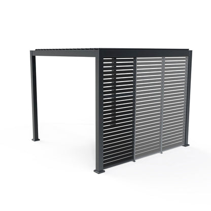 Titan Louvred Side Wall | Adjustable, Fixed & Standard | 1m / 1.2m / 1.33m | Grey & Pebble