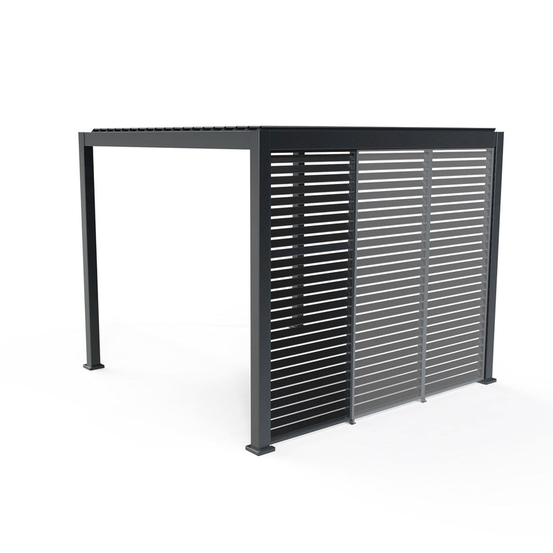 Titan Louvred Side Wall | Adjustable, Fixed & Standard | 1m / 1.2m / 1.33m | Grey & Pebble