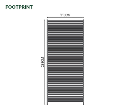 Titan Louvred Side Wall | Adjustable, Fixed & Standard | 1m / 1.2m / 1.33m | Grey & Pebble