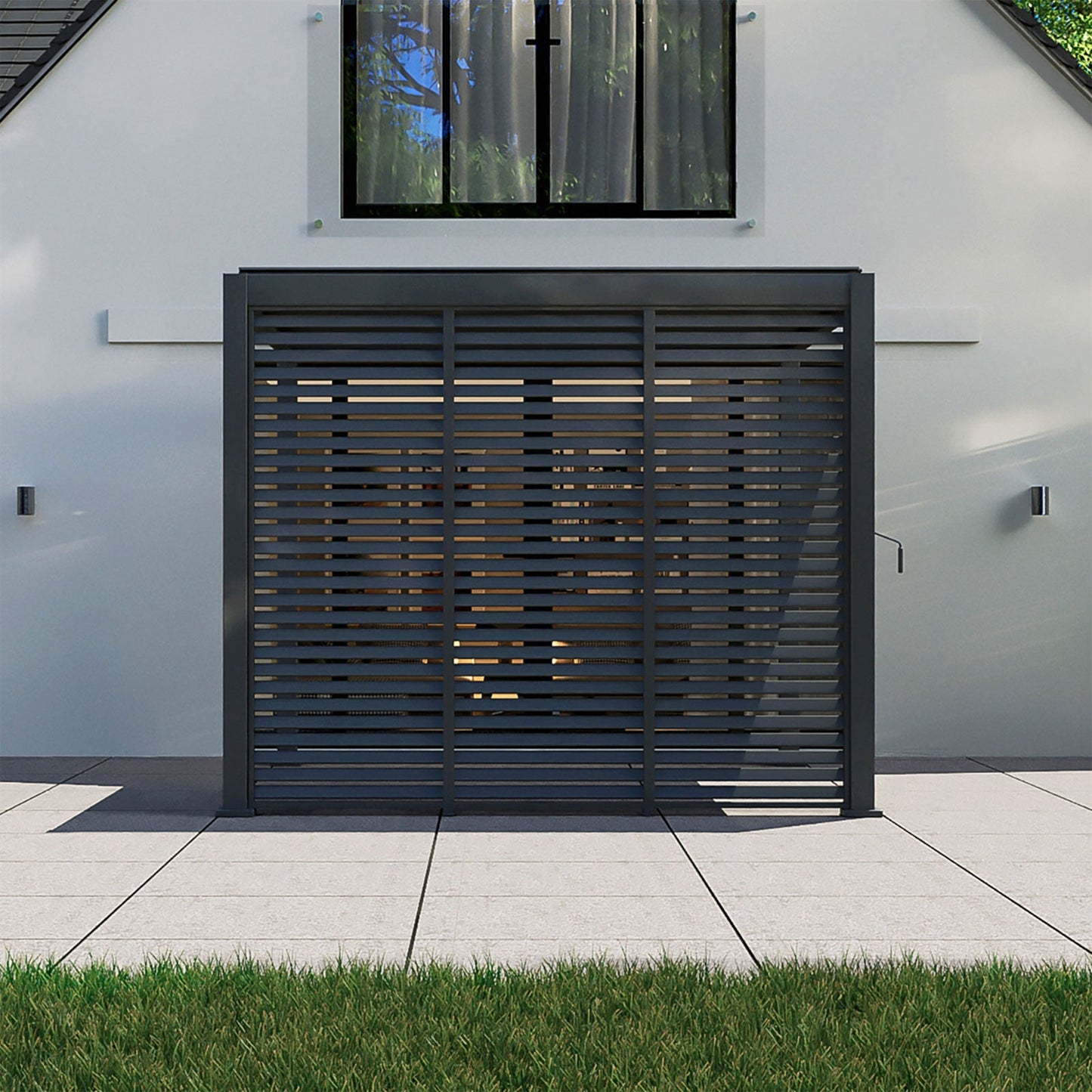 Titan Louvred Side Wall | Adjustable, Fixed & Standard | 1m / 1.2m / 1.33m | Grey & Pebble