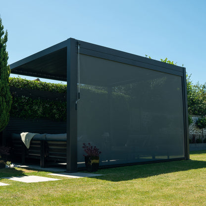 Titan Pergola Pull Down Privacy Screen | Multiple Sizes | Grey & Pebble
