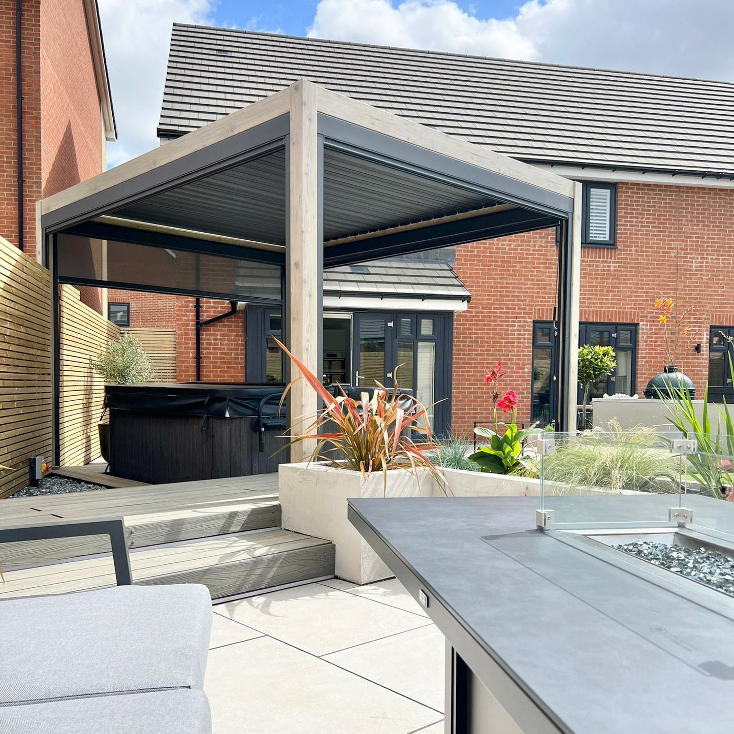 Titan Freestanding Aluminium Pergola | Multiple Sizes | Grey, Pebble & Wood Look