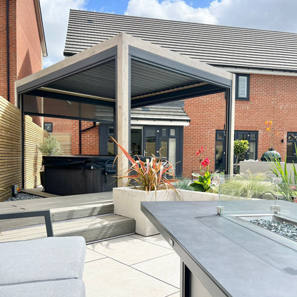 Titan Freestanding Aluminium Pergola | Multiple Sizes | Grey, Pebble & Wood Look