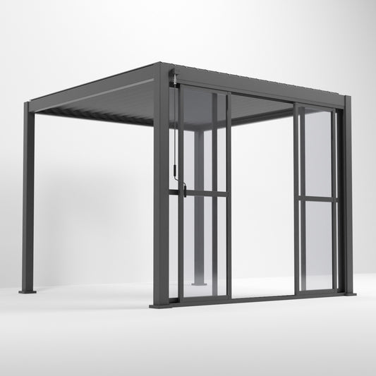 Titan Clear Sliding Doors | 3m / 3.6m / 4m | Grey