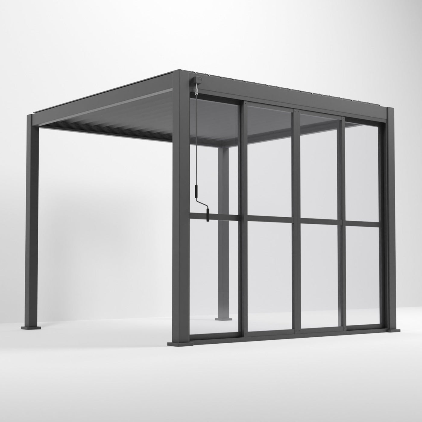 Pergola Sliding Doors | Nova Titan Clear | Multiple Widths | Grey Frame | Enclosed Pergola Conversion