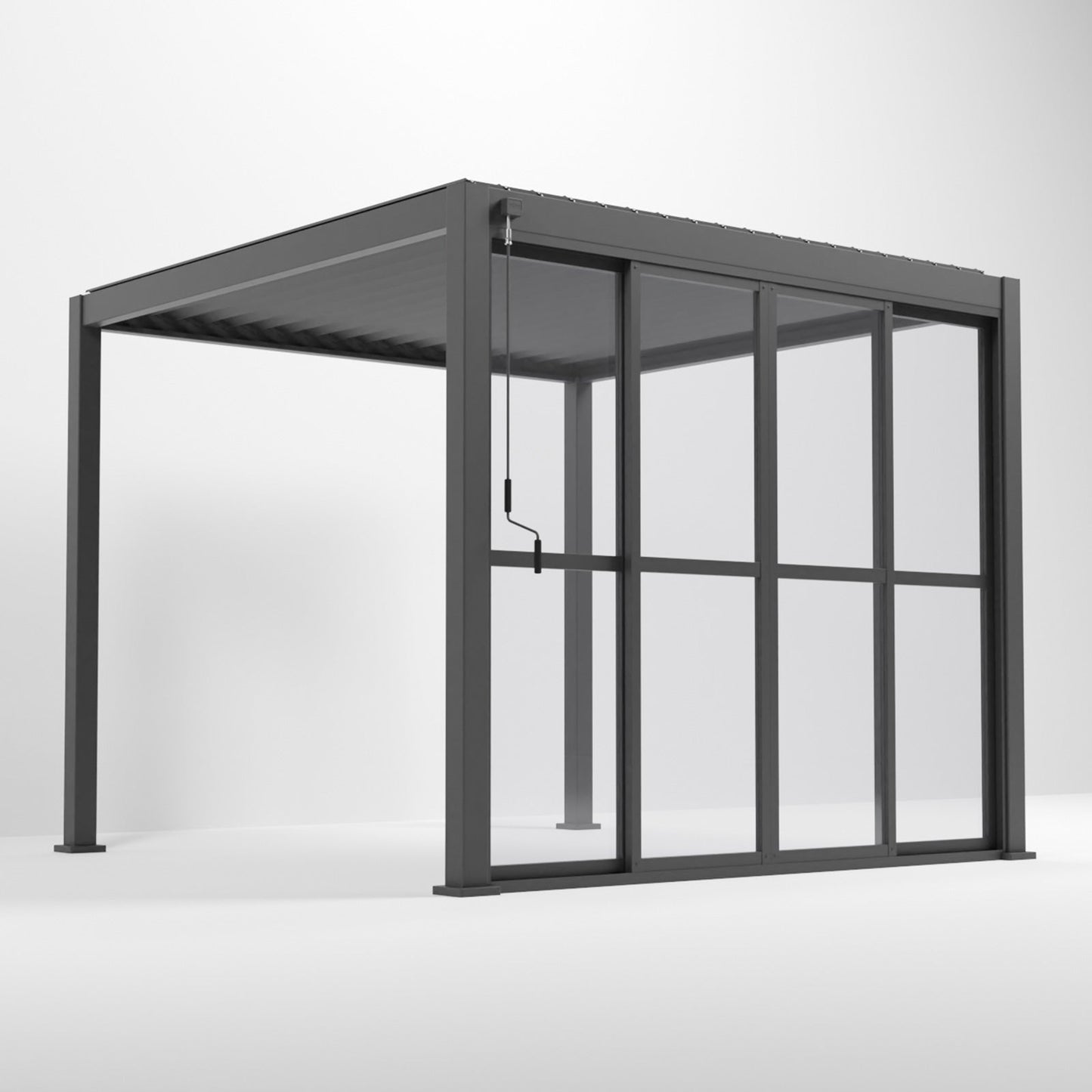 Titan Clear Sliding Doors | 3m / 3.6m / 4m | Grey
