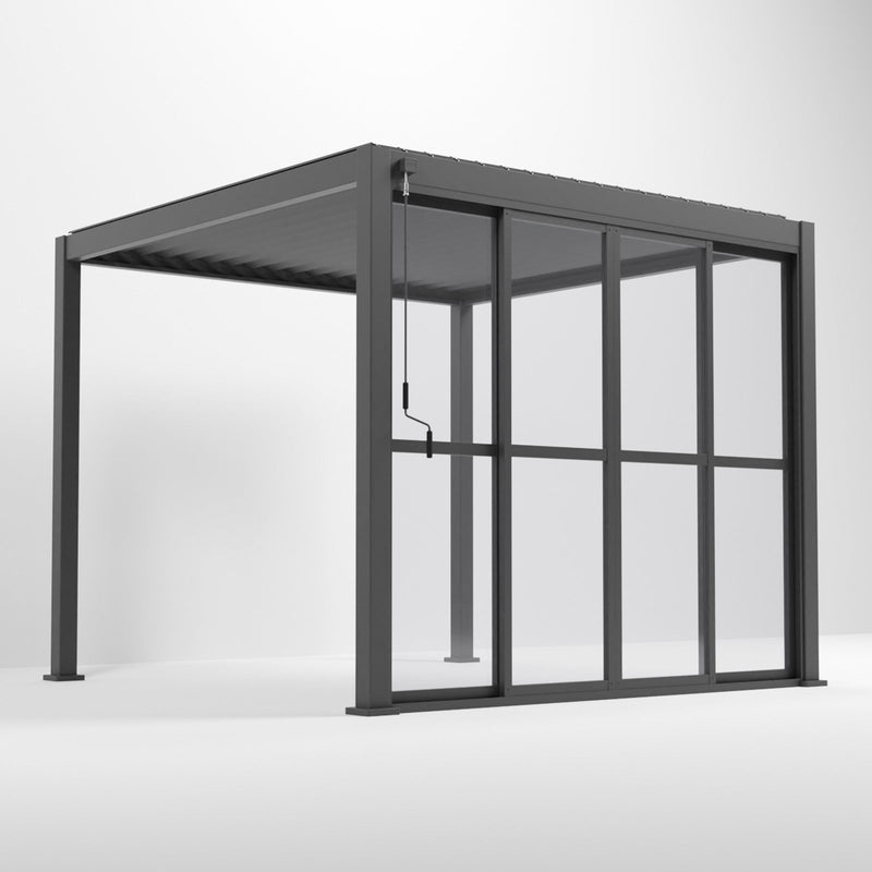 Titan Clear Sliding Doors | 3m / 3.6m / 4m | Grey