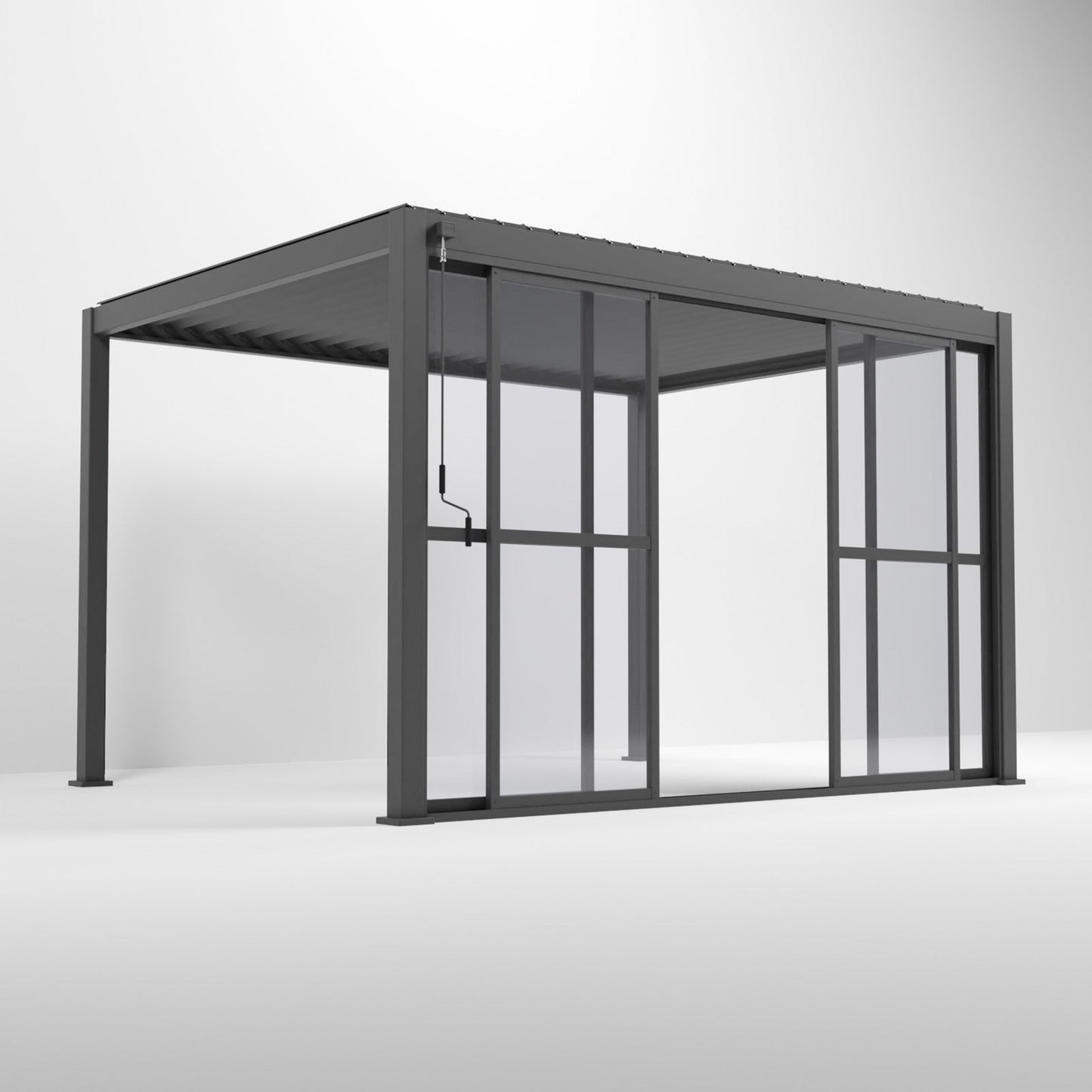 Titan Clear Sliding Doors | 3m / 3.6m / 4m | Grey