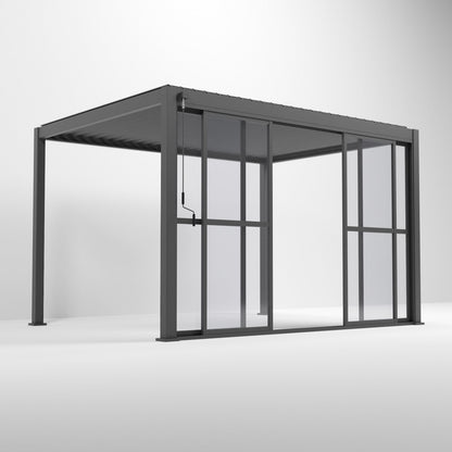 Titan Clear Sliding Doors | 3m / 3.6m / 4m | Grey