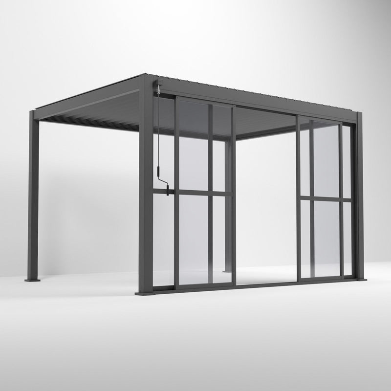 Titan Clear Sliding Doors | 3m / 3.6m / 4m | Grey