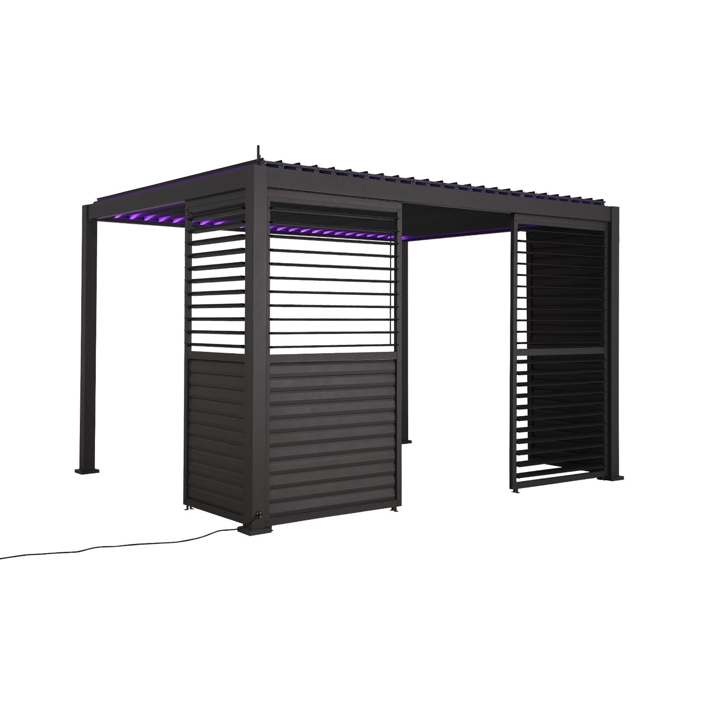 Titan Louvred Side Wall | Adjustable, Fixed & Standard | 1m / 1.2m / 1.33m | Grey & Pebble