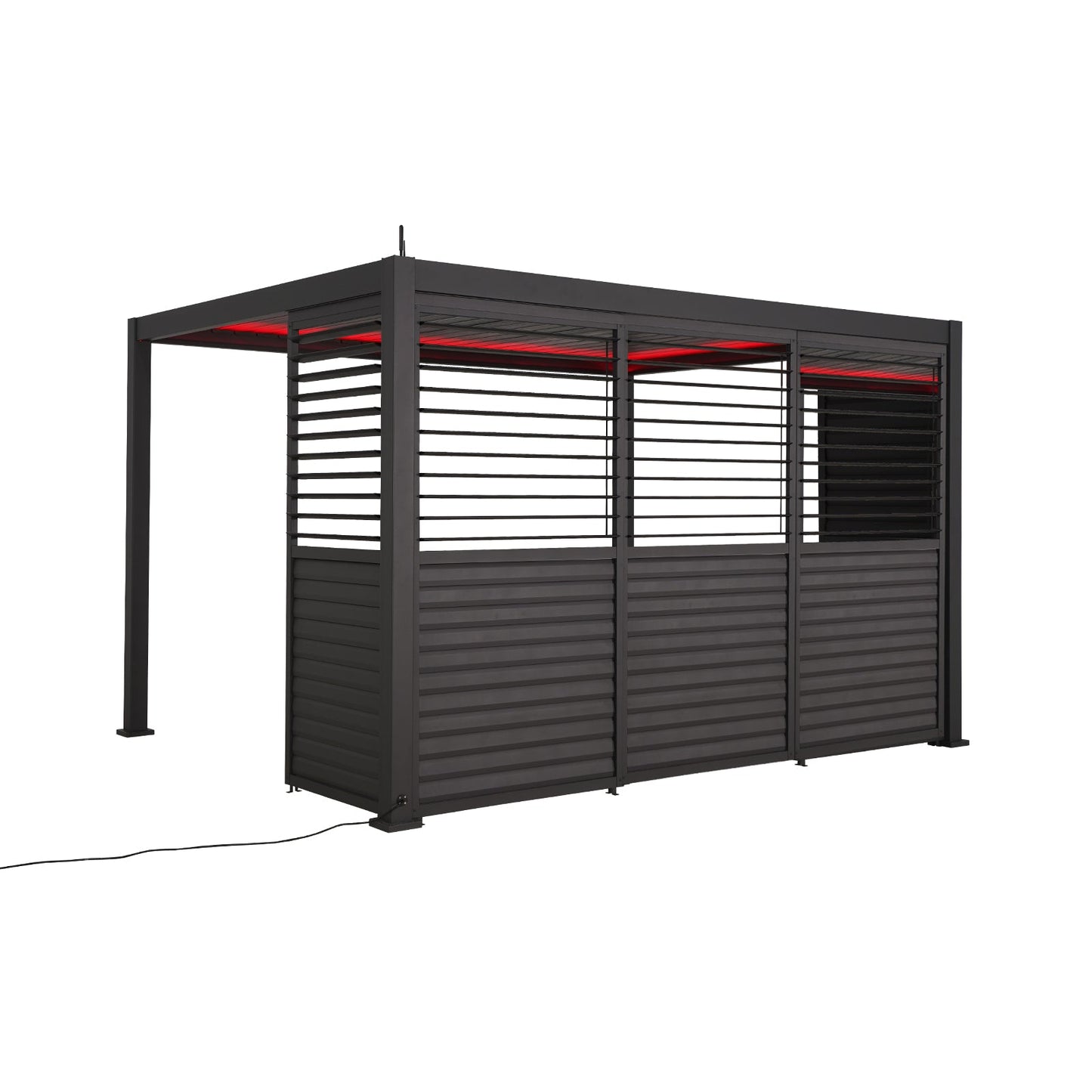 Titan Louvred Side Wall | Adjustable, Fixed & Standard | 1m / 1.2m / 1.33m | Grey & Pebble
