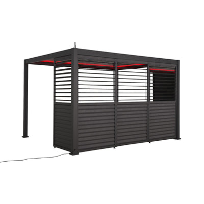 Titan Louvred Side Wall | Adjustable, Fixed & Standard | 1m / 1.2m / 1.33m | Grey & Pebble