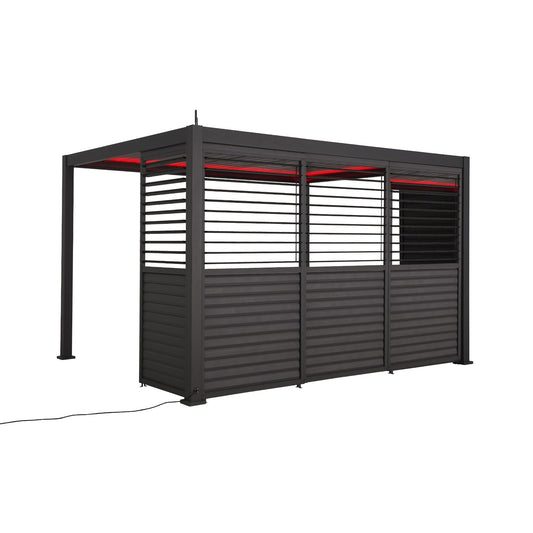Titan Louvred Side Wall | Adjustable, Fixed & Standard | 1m / 1.2m / 1.33m | Grey & Pebble