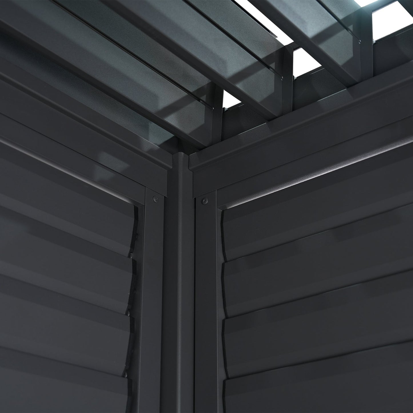 Titan Louvred Side Wall | Adjustable, Fixed & Standard | 1m / 1.2m / 1.33m | Grey & Pebble