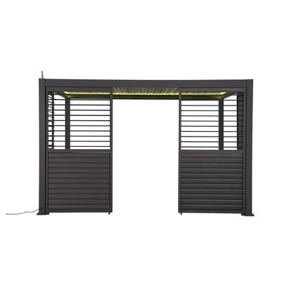 Titan Louvred Side Wall | Adjustable, Fixed & Standard | 1m / 1.2m / 1.33m | Grey & Pebble