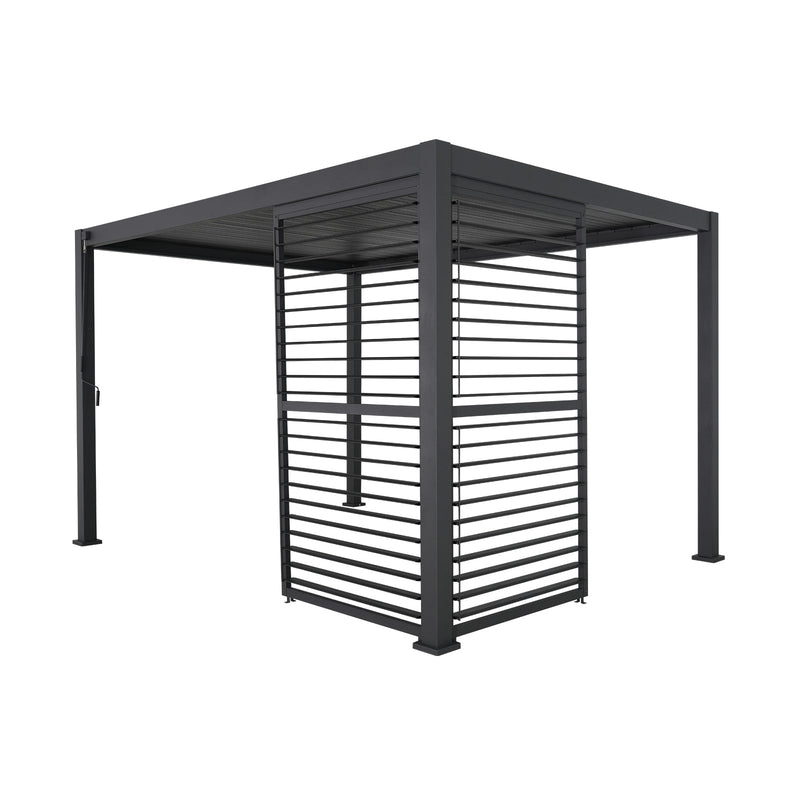 Titan Louvred Side Wall | Adjustable, Fixed & Standard | 1m / 1.2m / 1.33m | Grey & Pebble