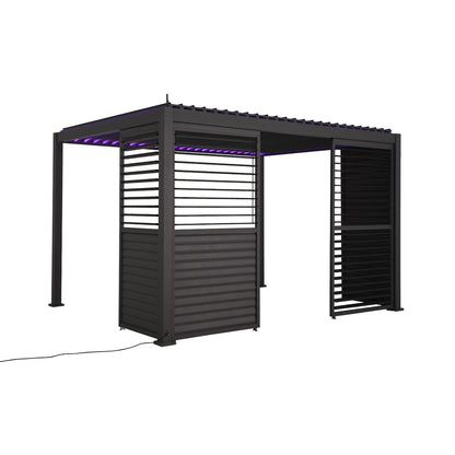 Titan Louvred Side Wall | Adjustable, Fixed & Standard | 1m / 1.2m / 1.33m | Grey & Pebble