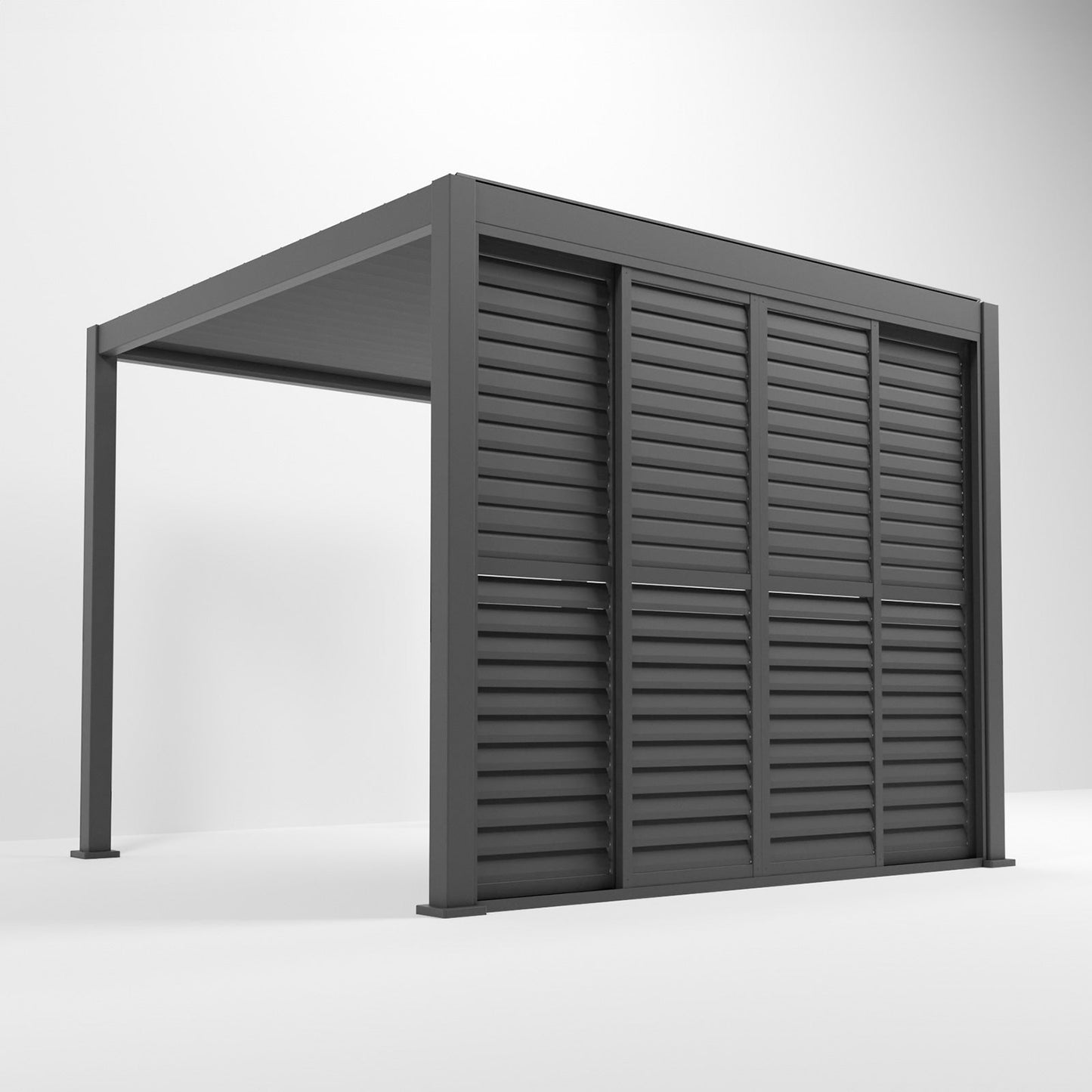 Titan Louvre Sliding Doors | 3m / 4m | Grey