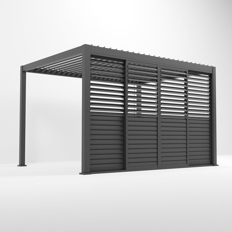 Titan Louvre Sliding Doors | 3m / 4m | Grey