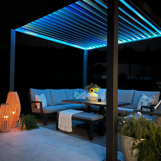Titan Freestanding Aluminium Pergola | Multiple Sizes | Grey, Pebble & Wood Look