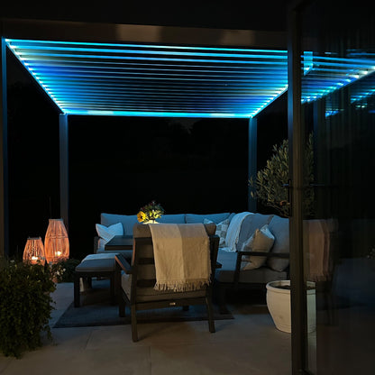 Titan Freestanding Aluminium Pergola | Multiple Sizes | Grey, Pebble & Wood Look