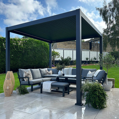 Titan Freestanding Aluminium Pergola | Multiple Sizes | Grey, Pebble & Wood Look