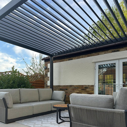 Titan Freestanding Aluminium Pergola | Multiple Sizes | Grey, Pebble & Wood Look