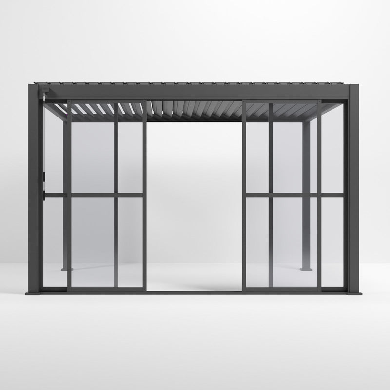 Titan Clear Sliding Doors | 3m / 3.6m / 4m | Grey
