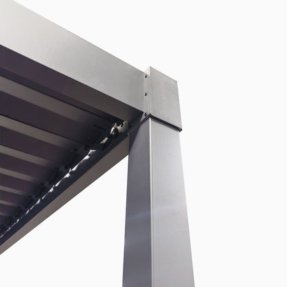 Luna Aluminium Pergola | Manually Operated Louvres | Multiple Sizes | Grey