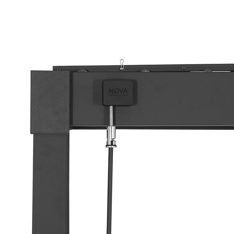 Luna Aluminium Pergola | Manually Operated Louvres | Multiple Sizes | Grey