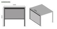 Titan Pergola Pull Down Privacy Screen | Multiple Sizes | Grey & Pebble