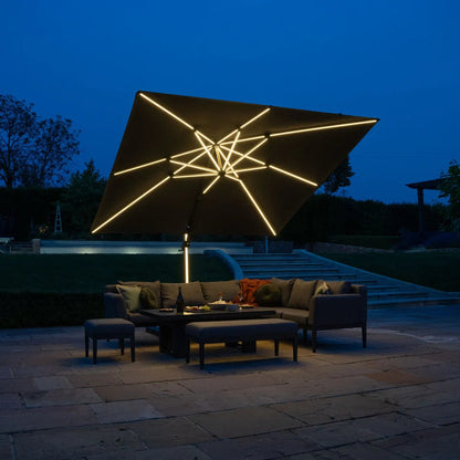 Astra Cantilever Parasol | Standard & LED | Multiple Sizes | Grey