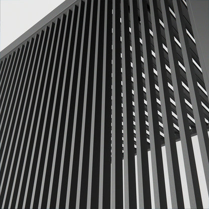 Vertical Louvre Side Wall Panel | 1m / 1.2m / 1.3m | Grey