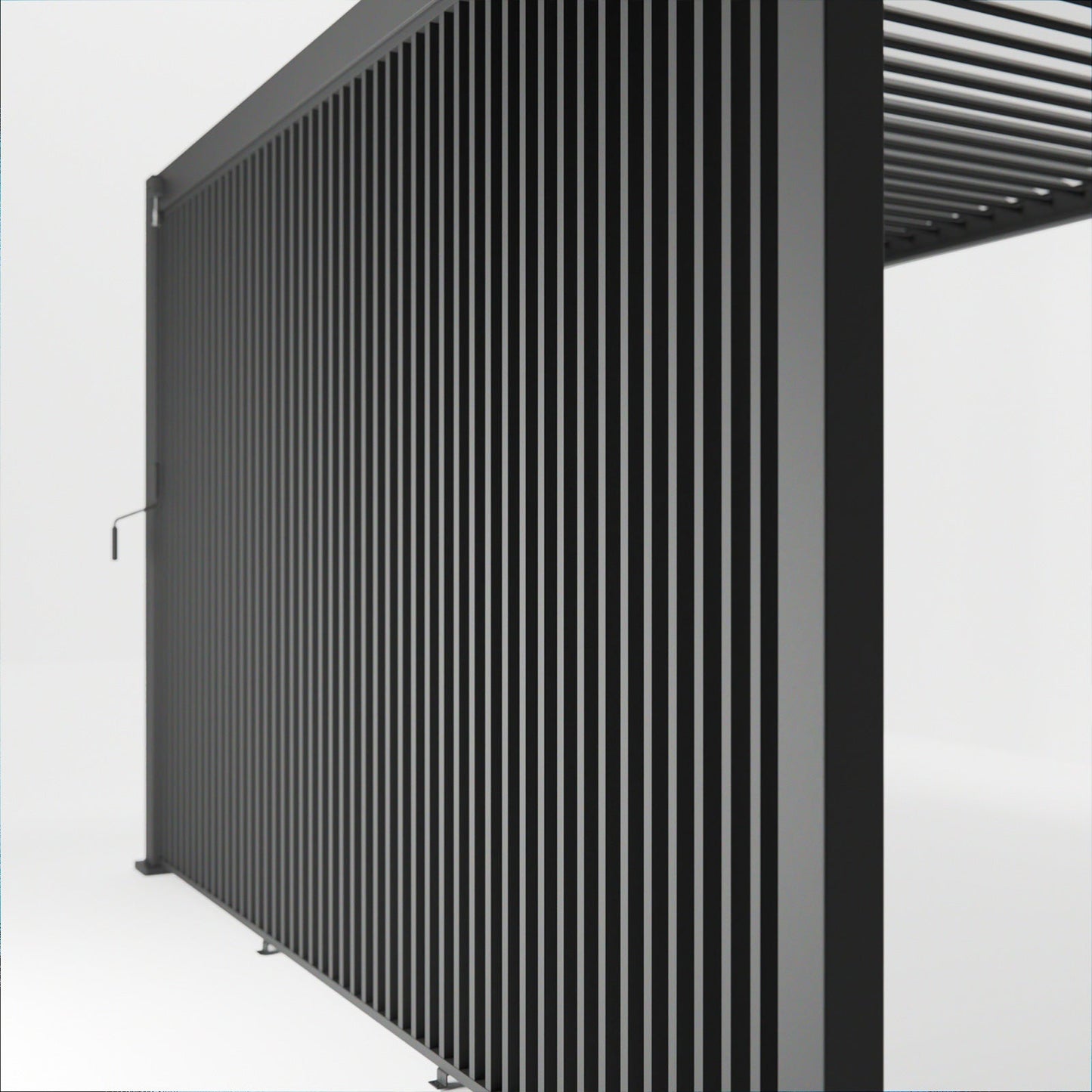 Vertical Louvre Side Wall Panel | 1m / 1.2m / 1.3m | Grey