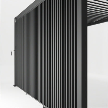 Vertical Louvre Side Wall Panel | 1m / 1.2m / 1.3m | Grey