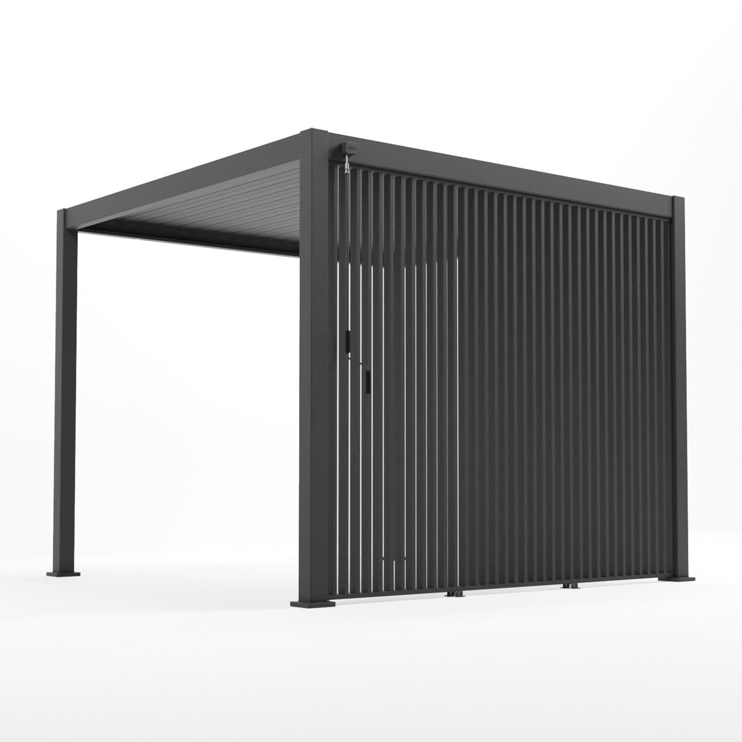 Vertical Louvre Side Wall Panel | 1m / 1.2m / 1.3m | Grey