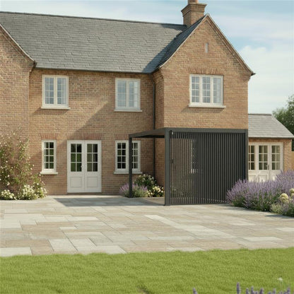 Vertical Louvre Side Wall Panel | 1m / 1.2m / 1.3m | Grey