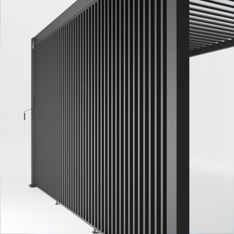 Vertical Louvre Side Wall Panel | 1m / 1.2m / 1.3m | Grey