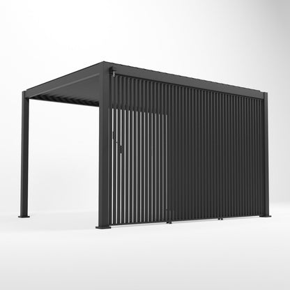 Vertical Louvre Side Wall Panel | 1m / 1.2m / 1.3m | Grey