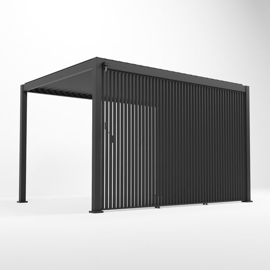 Vertical Louvre Side Wall Panel | 1m / 1.2m / 1.3m | Grey