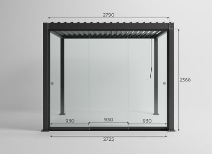Titan Glass Sliding Doors Pack | 3.0m / 3.6m / 4.0m | Grey & Pebble