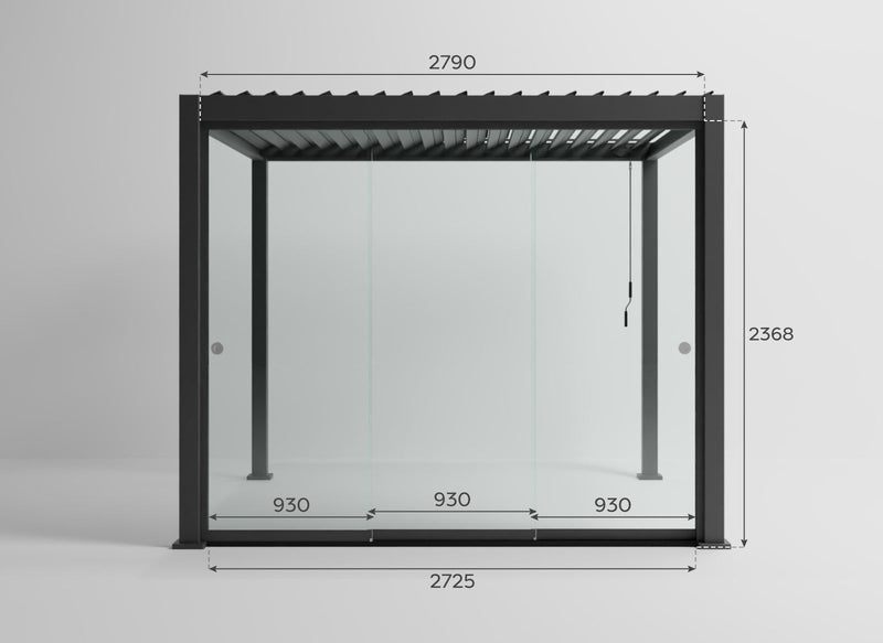 Titan Glass Sliding Doors Pack | 3.0m / 3.6m / 4.0m | Grey & Pebble