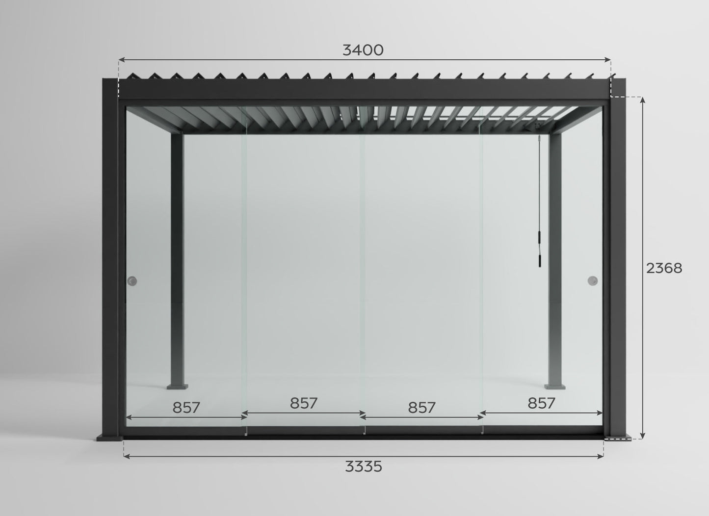 Titan Glass Sliding Doors Pack | 3.0m / 3.6m / 4.0m | Grey & Pebble