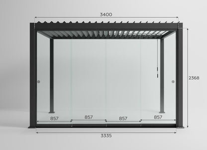 Titan Glass Sliding Doors Pack | 3.0m / 3.6m / 4.0m | Grey & Pebble