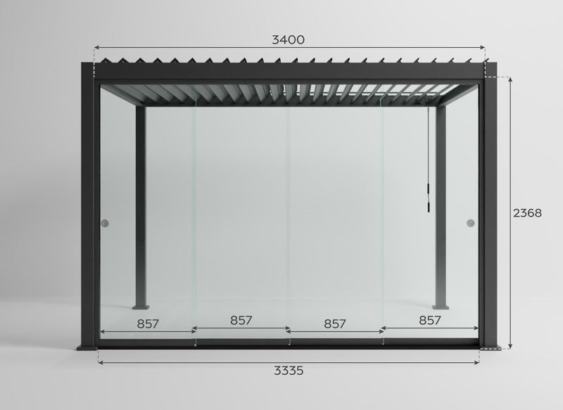 Titan Glass Sliding Doors Pack | 3.0m / 3.6m / 4.0m | Grey & Pebble