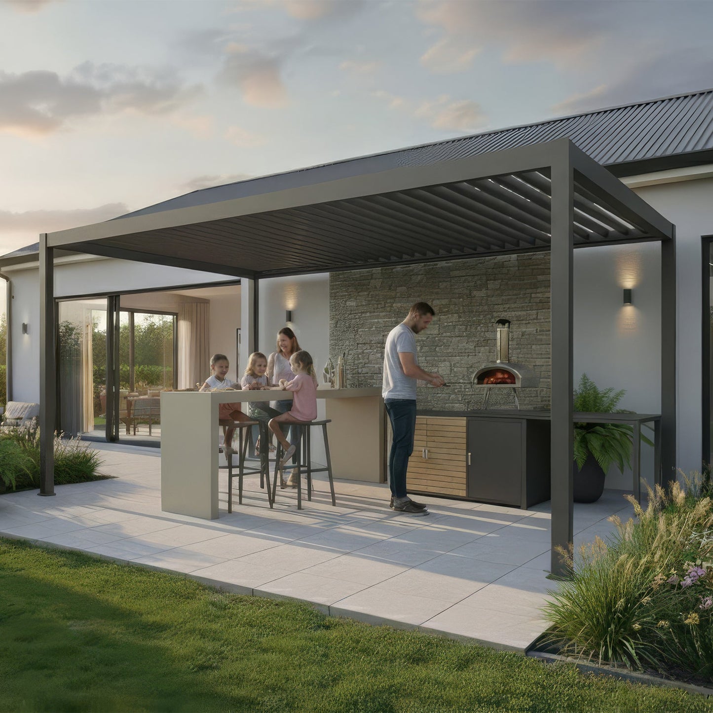 Cook Cab Outdoor Kitchen Workstation - Grey