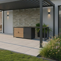 Cook Cab Outdoor Kitchen Workstation - Grey
