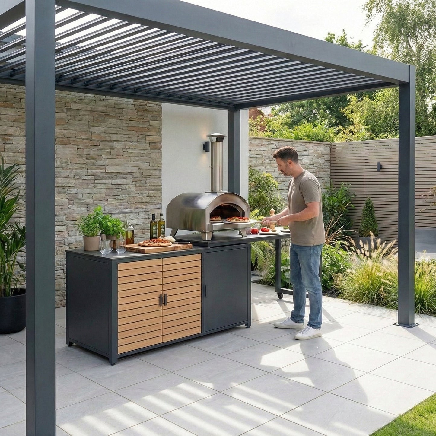 Cook Cab Outdoor Kitchen Workstation - Grey